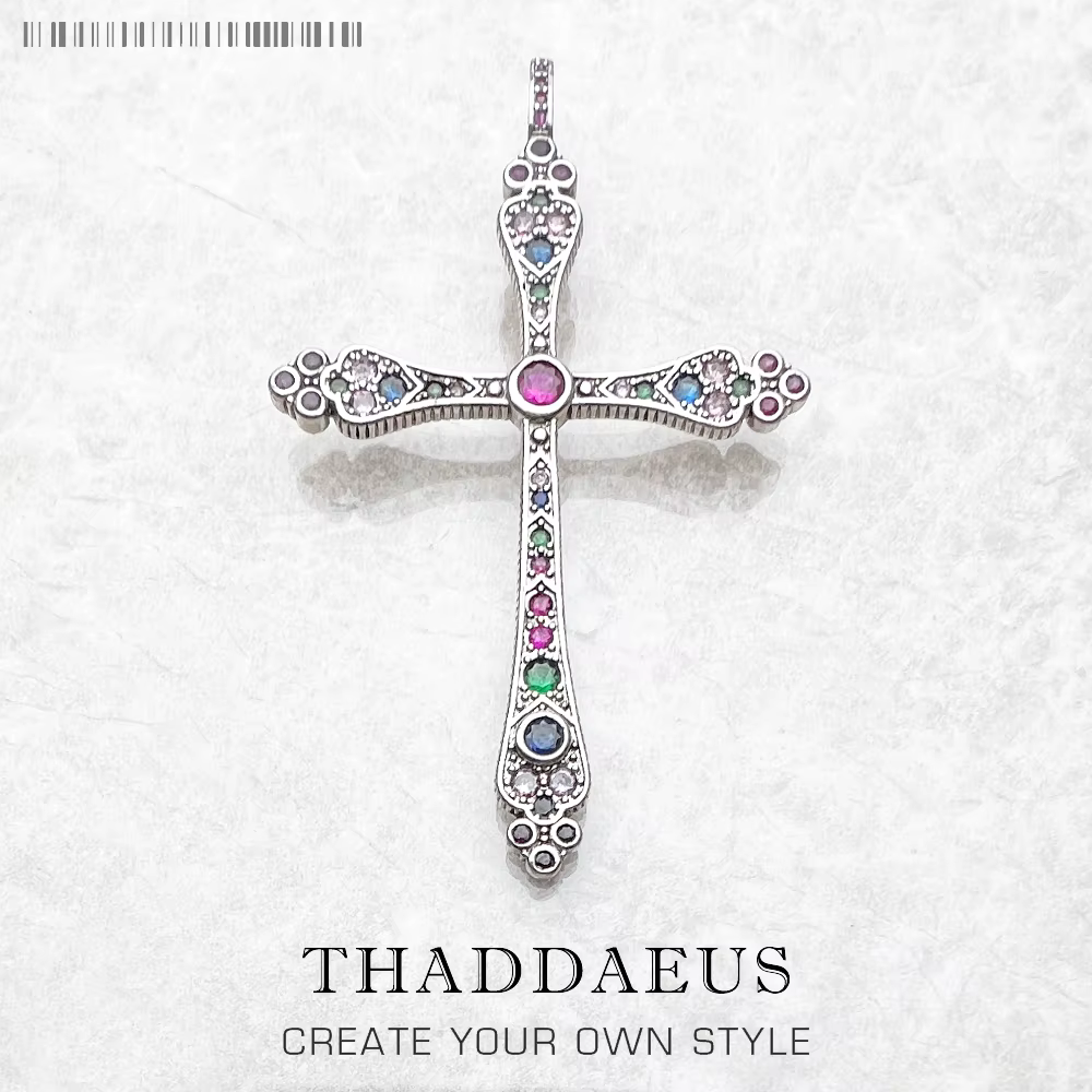 Pendentifs en argent Sterling 925 avec croix royale, bijoux victoriens de style bohème, accessoires,