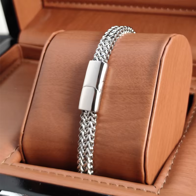 Bracelet chaîne dorée pour hommes et femmes, bordure en acier inoxydable, lien cubain, Hip Hop, tend
