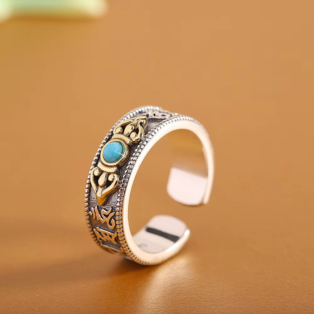Bague Vajra pour la protection spirituelle – Amulette bouddhiste et hindoue, bijoux d'équilibrage én