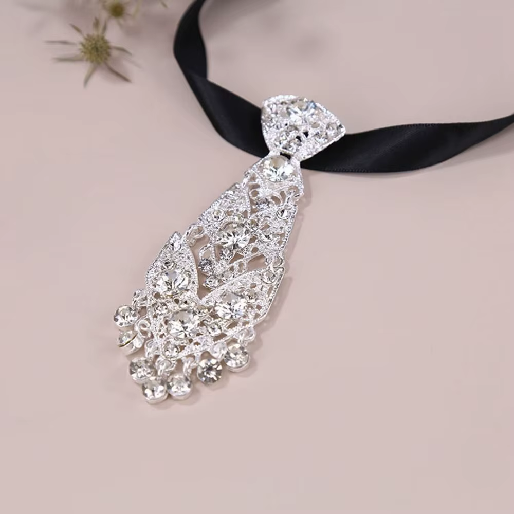 Cravates d'affaires de style gentleman pour hommes et femmes, accessoires de gril trempé, cravate de