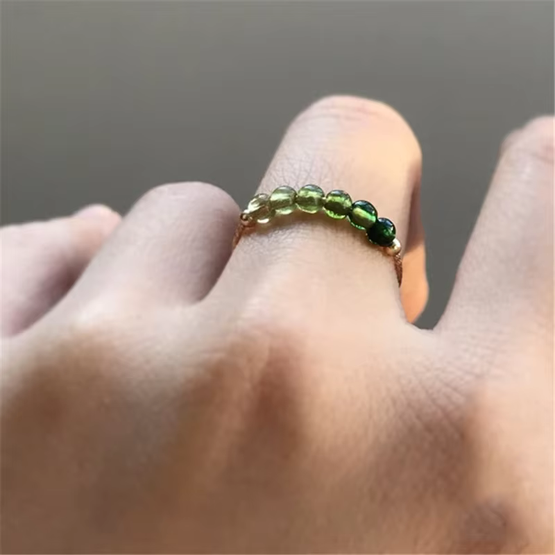 Bagues d'Li-remplies d'or 14 carats pour femmes, jaspe naturel, bijoux minimalistes faits à la main,