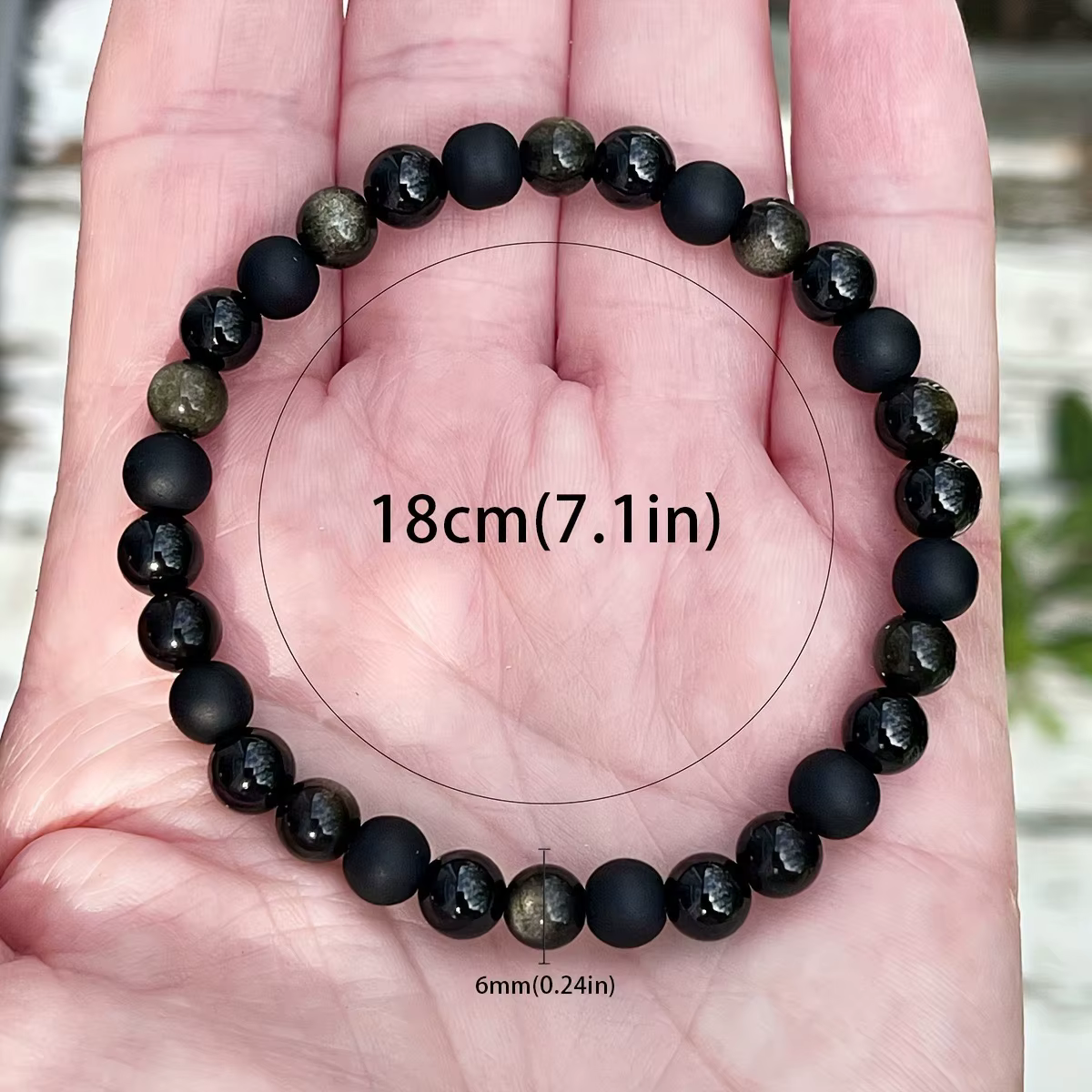 Nouveau Bracelet Triple Protection, bracelet en pierre naturelle noire, bracelet en obsidienne dorée
