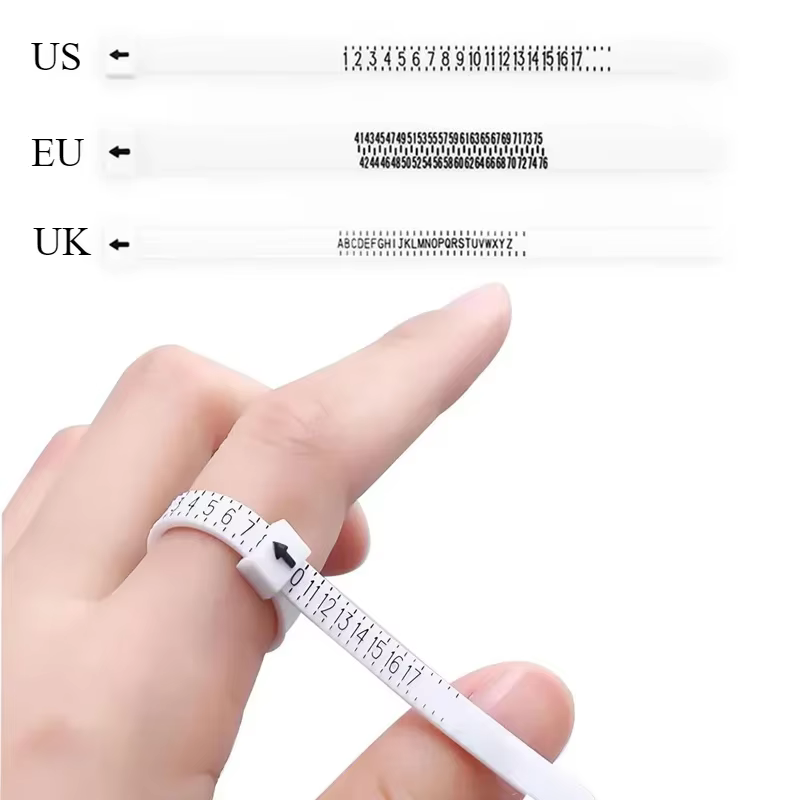 Sizeur d'anneaux pratique, outil de mesure précis, ruban à mesurer réutilisable pour la taille des d