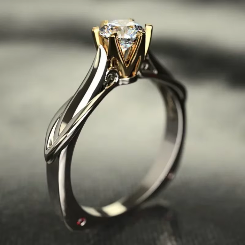 Bague en or pur 18 carats pour femmes, bagues Moissanite avec pierres précieuses naturelles, bijoux 