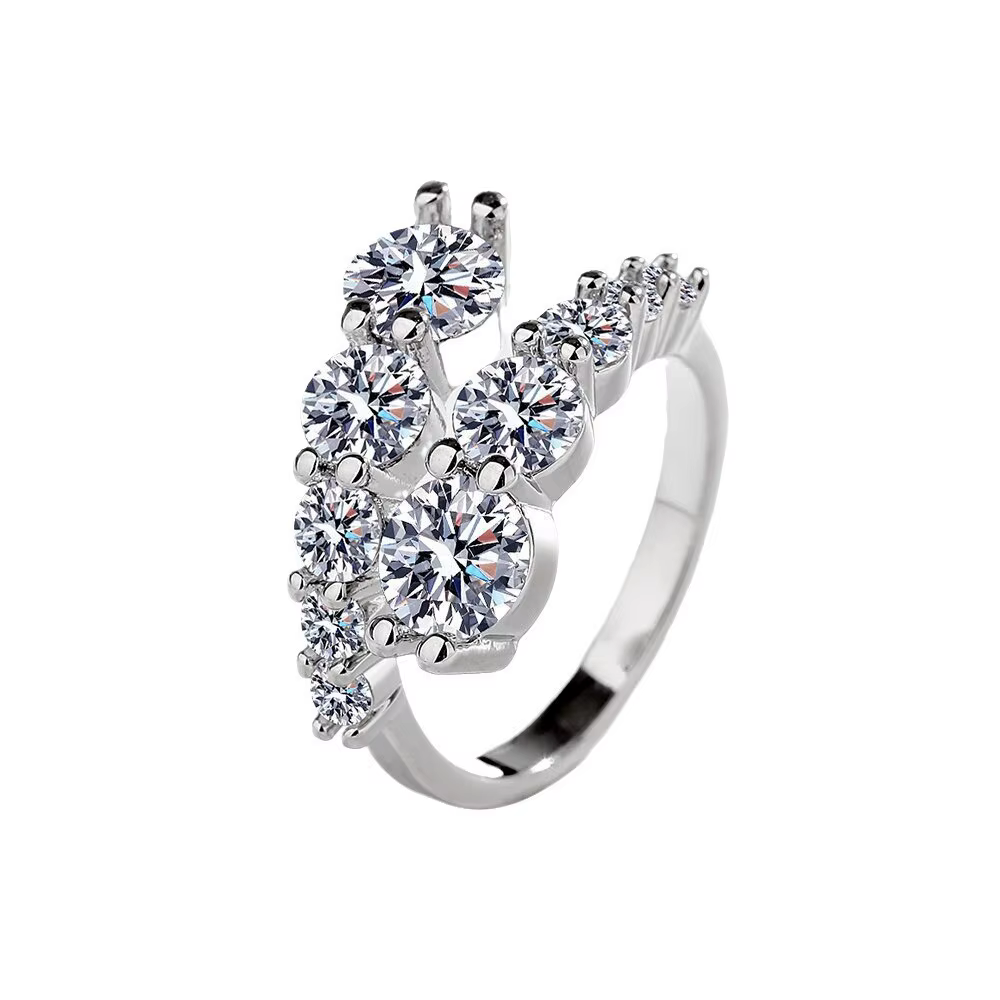 Bague en argent sterling 925 avec oxyde de zircon et émail, bagues de mariage, bijoux fins à la mode