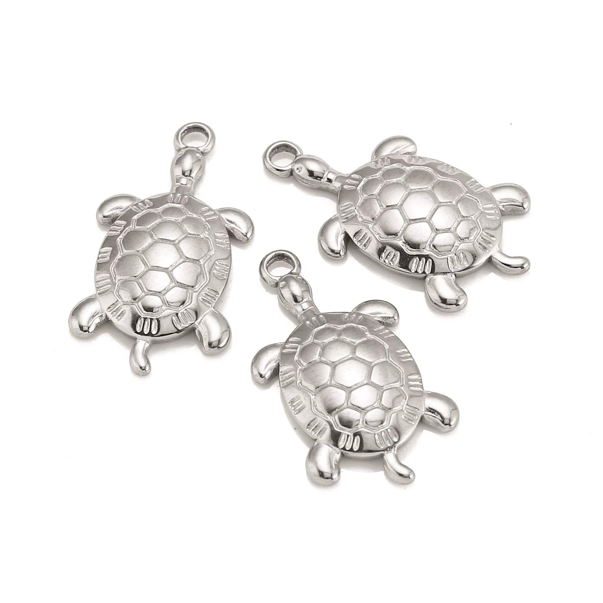 Pendentif tortue de mer en acier inoxydable pour femme, bijoux à bricoler soi-même, collier, bracele