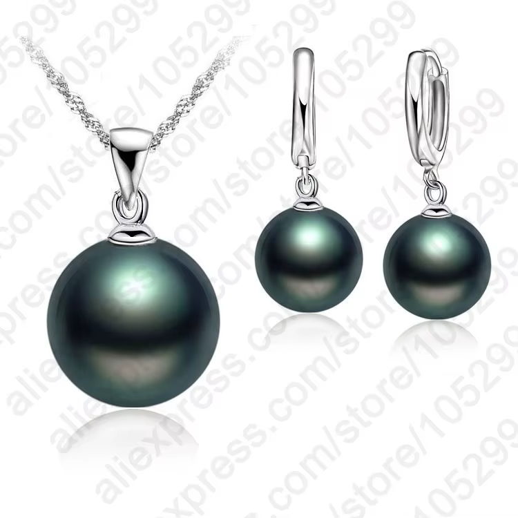 Ensemble de bijoux de mariée en argent Sterling 925, bijoux de mode en perles pour femmes et filles,