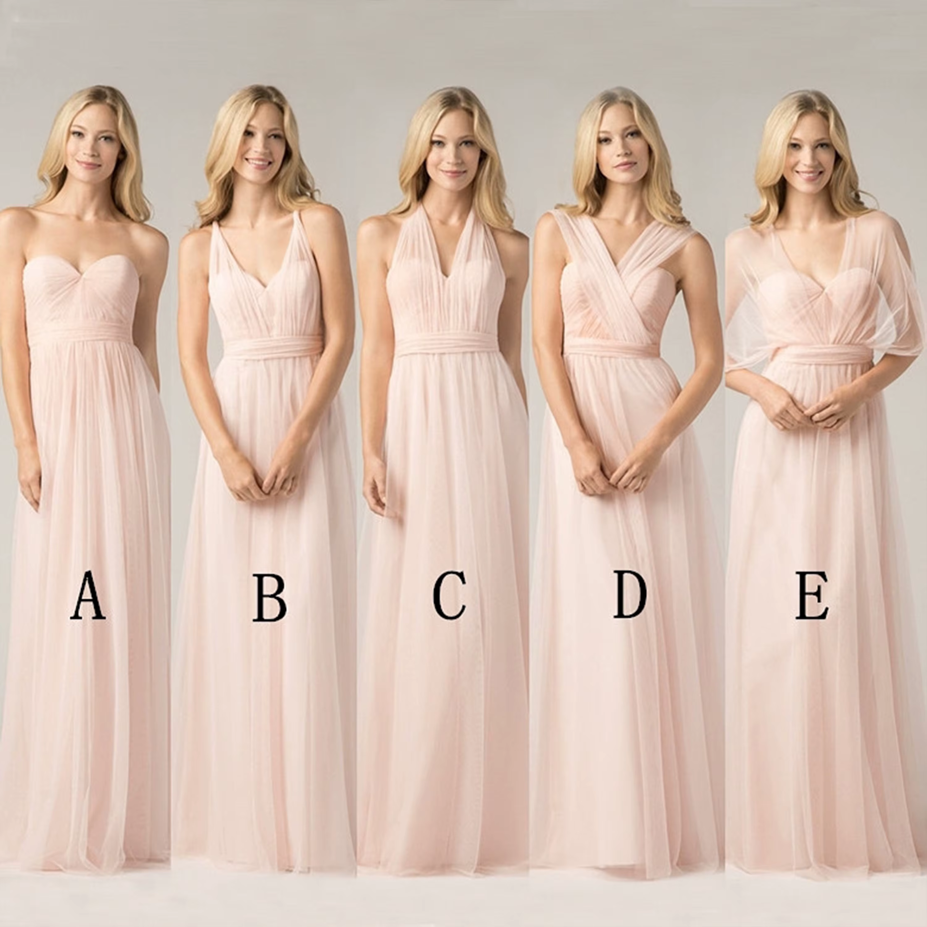 Robes de mariée simples roses, robes de soirée de fiançailles en dentelle à col en V, robes de demoi