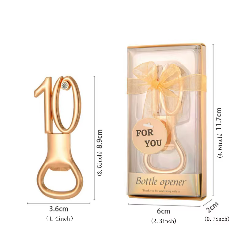 Ouvre-bouteille en alliage avec boîte-cadeau exquise pour cadeaux d'invités, 20 pièces/lot, cadeaux 