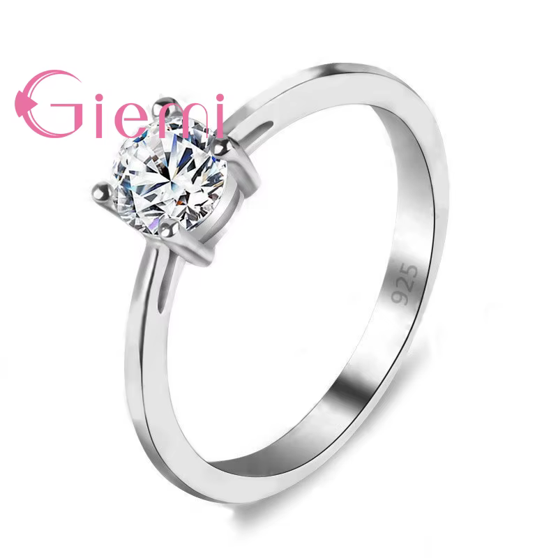 Bagues en argent Sterling 925 pour femmes et filles, prix d'usine, meilleurs cadeaux, brillant, Zirc