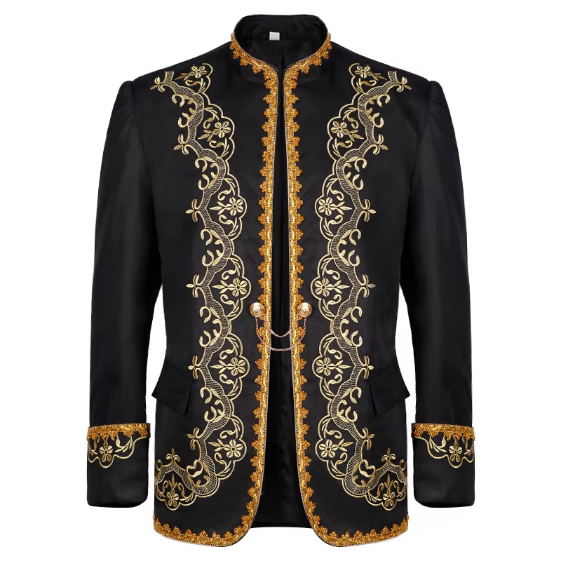 Costume de jeu de rôle pour homme, gentleman, victorien, médiéval, Renaissance, veste longue à manch