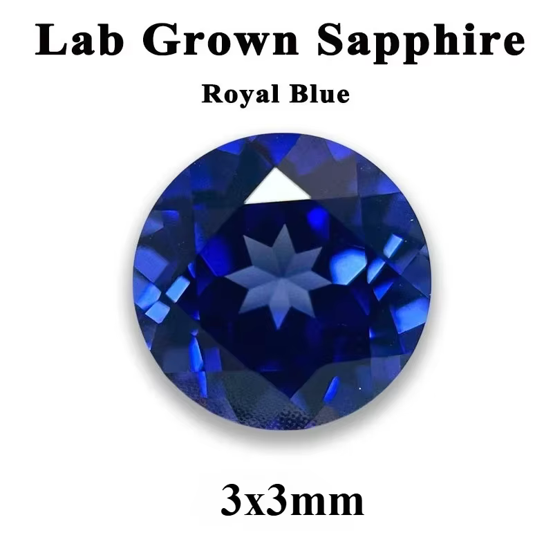 Saphir cultivé en laboratoire, forme ronde, plusieurs couleurs, pierres précieuses, matériaux princi