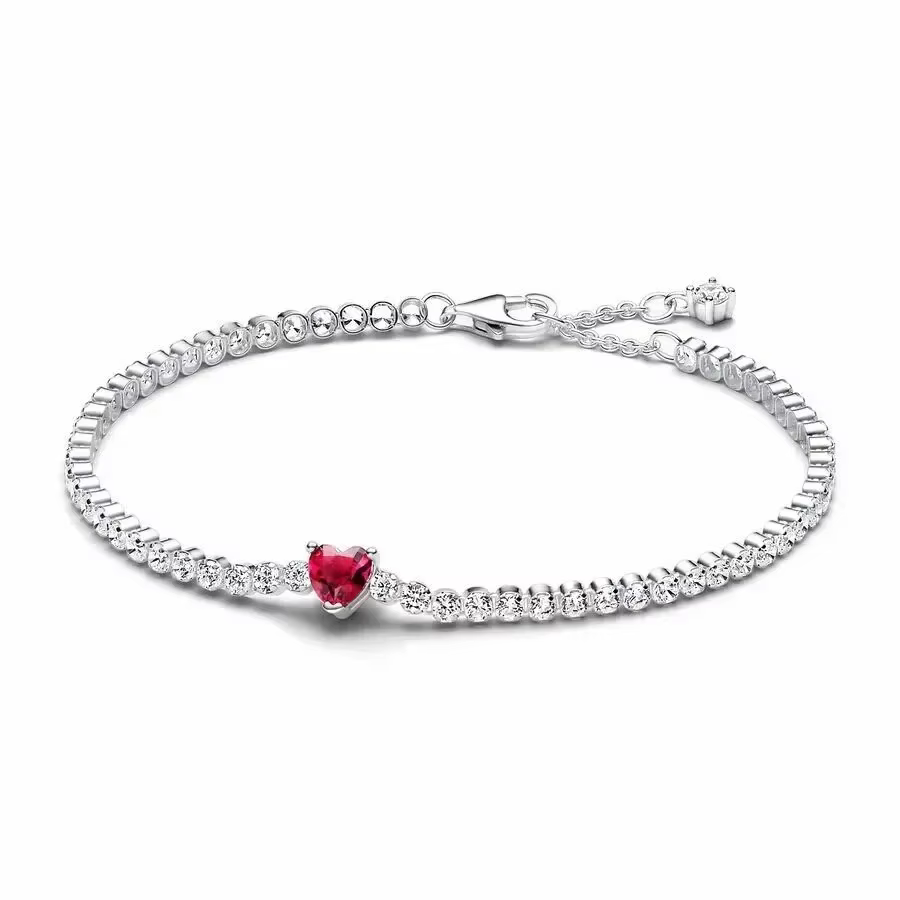 Bracelet de tennis étoile en argent sterling 925 pour femmes, de haute qualité, à la mode, classique