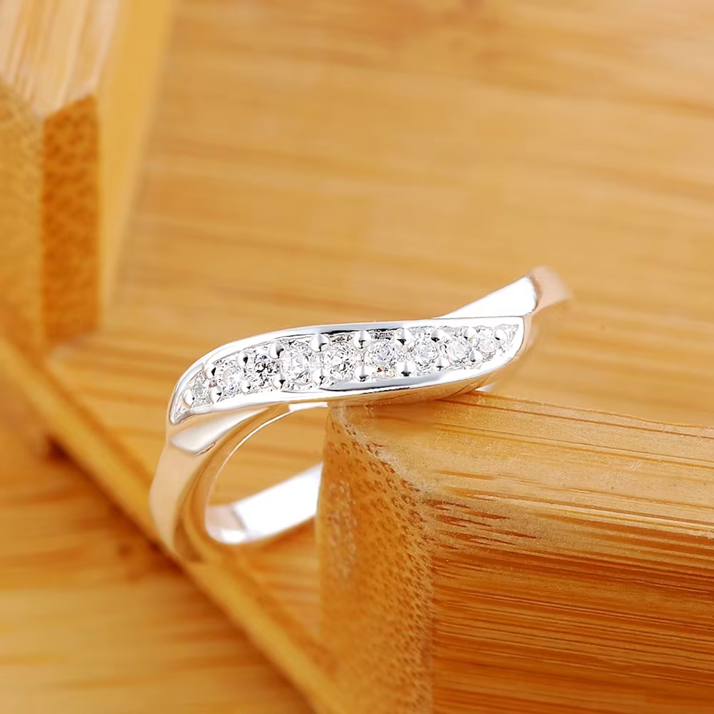 Bagues en argent Sterling 925 et cristal pour femmes, accessoires de mariage élégants, cadeaux de fê