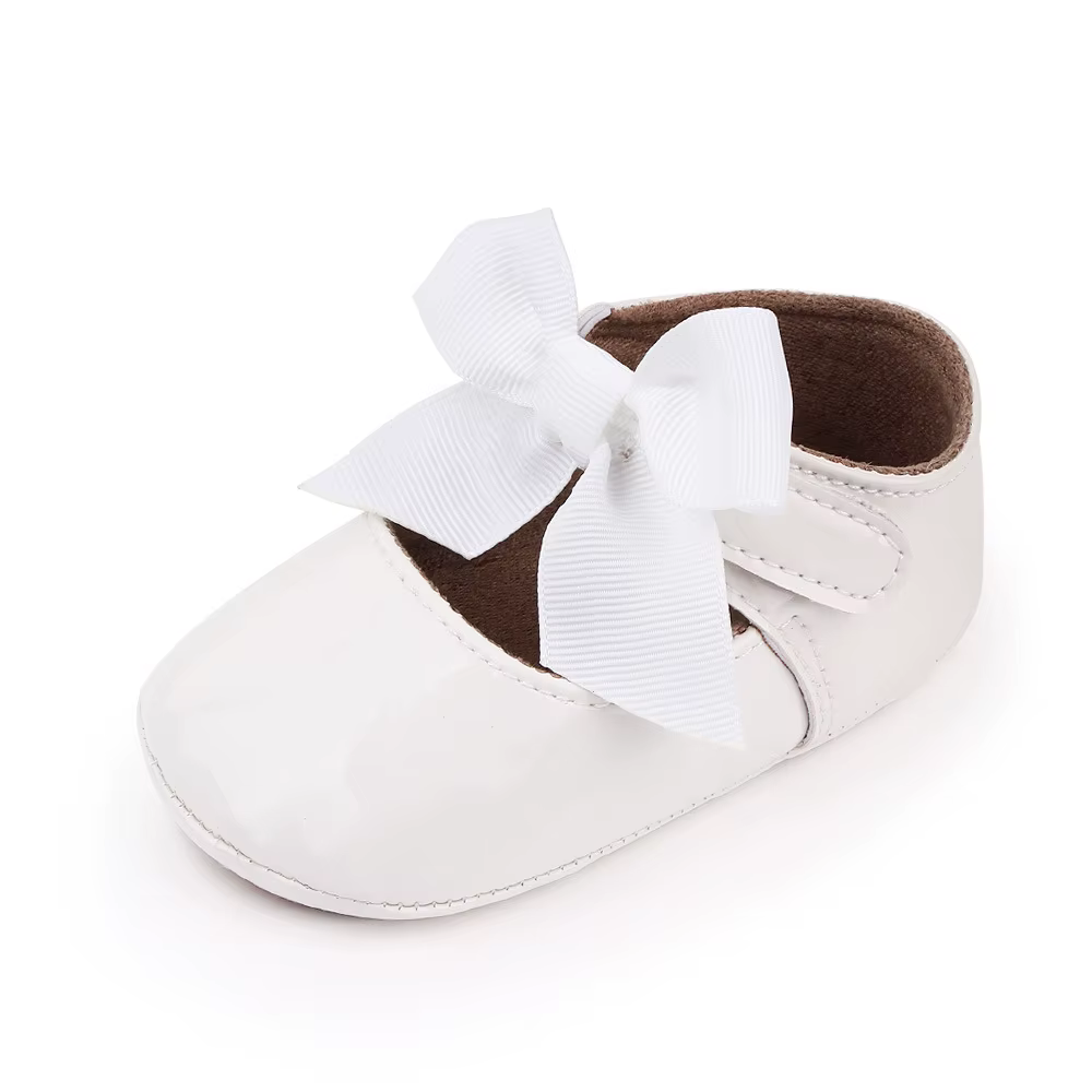 Chaussures de princesse en cuir PU pour bébé fille, souliers de mariage pour nouveau-né, avec gros n