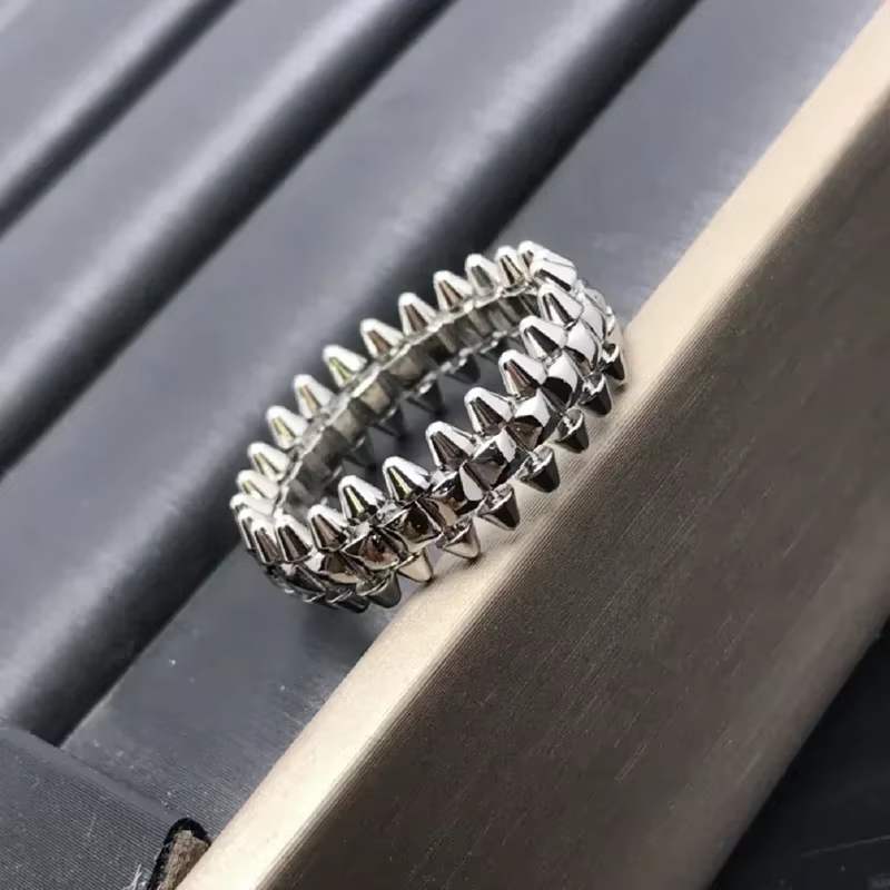 Bague rivetée en argent Sterling 925 de haute qualité, bijoux de luxe pour femmes, cadeau de saint v