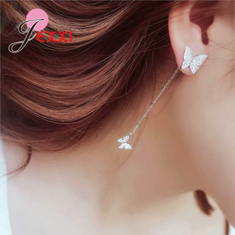 Boucles d'oreilles coréennes de haute qualité pour femmes, bijoux de mode, en argent sterling 925 vé