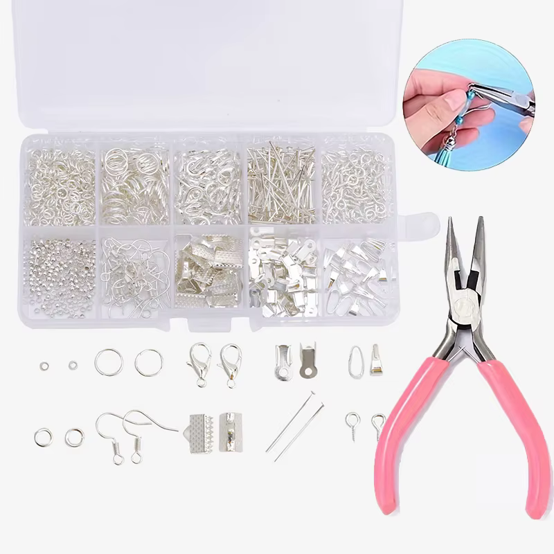 Kit de démarrage pour la fabrication de bijoux, boucles d'oreilles, colliers, bricolage, perles, pin