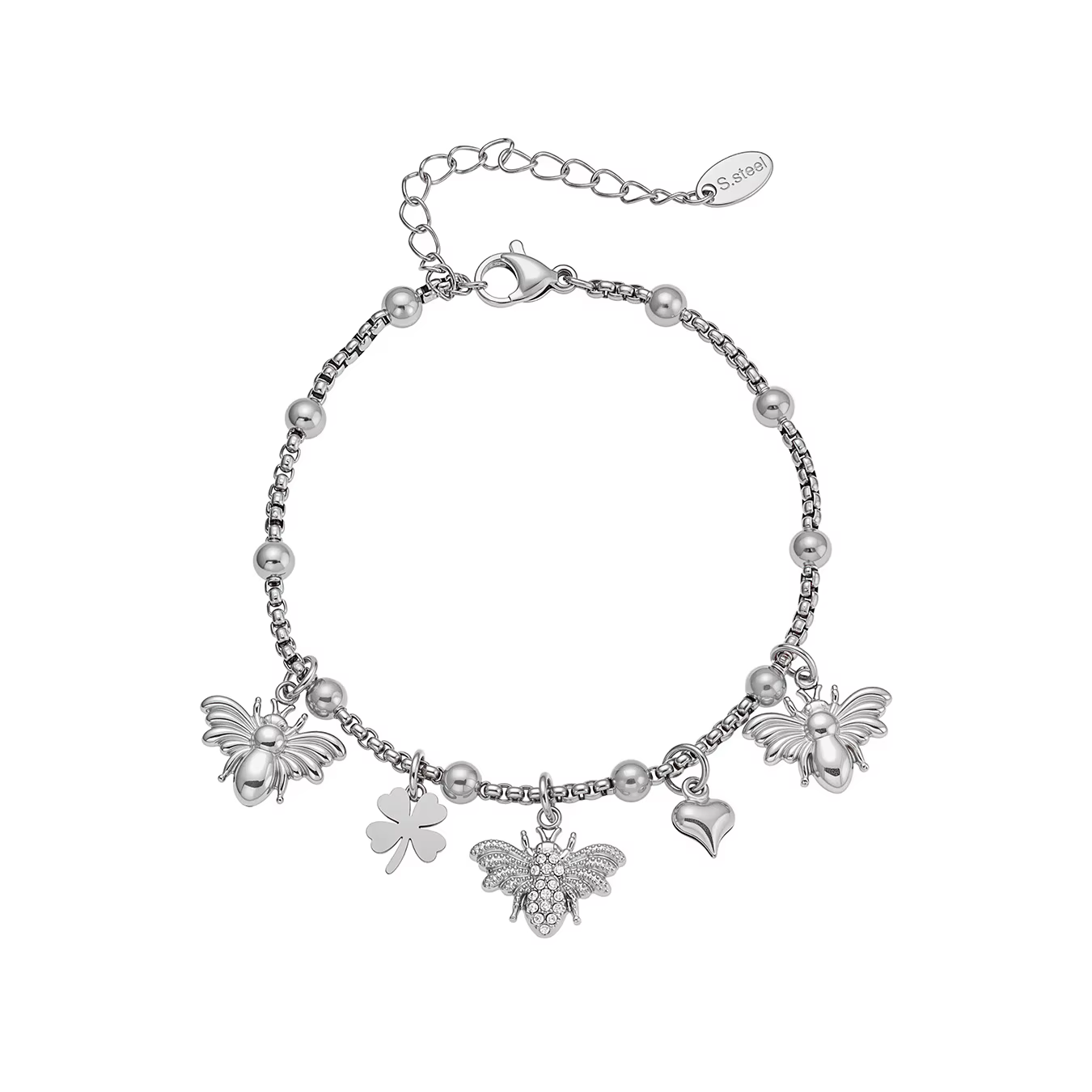 Nivora populaire abeille pendentif collier Bracelet Bracelet pour femmes en acier inoxydable 18K PVD