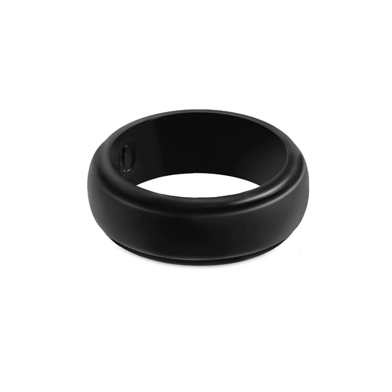 ABP-8Mm Populaire Bagues en silicone noir pour hommes, Bagues de mariage en caoutchouc pour femmes, 