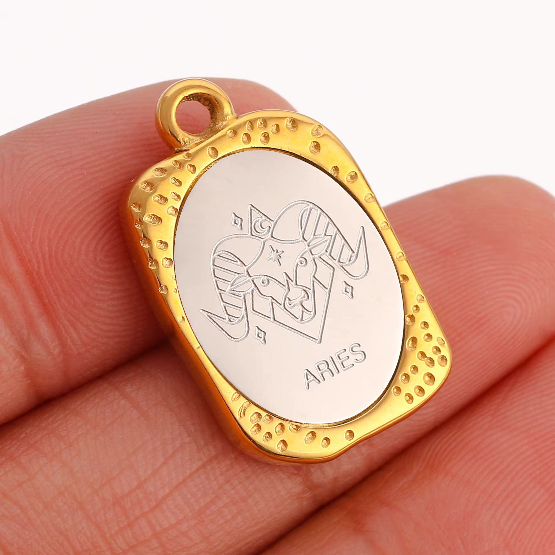 Breloques du Zodiaque Poli Miroir, 12 Constellations, Collier, Fournitures Executives pour Bricolage