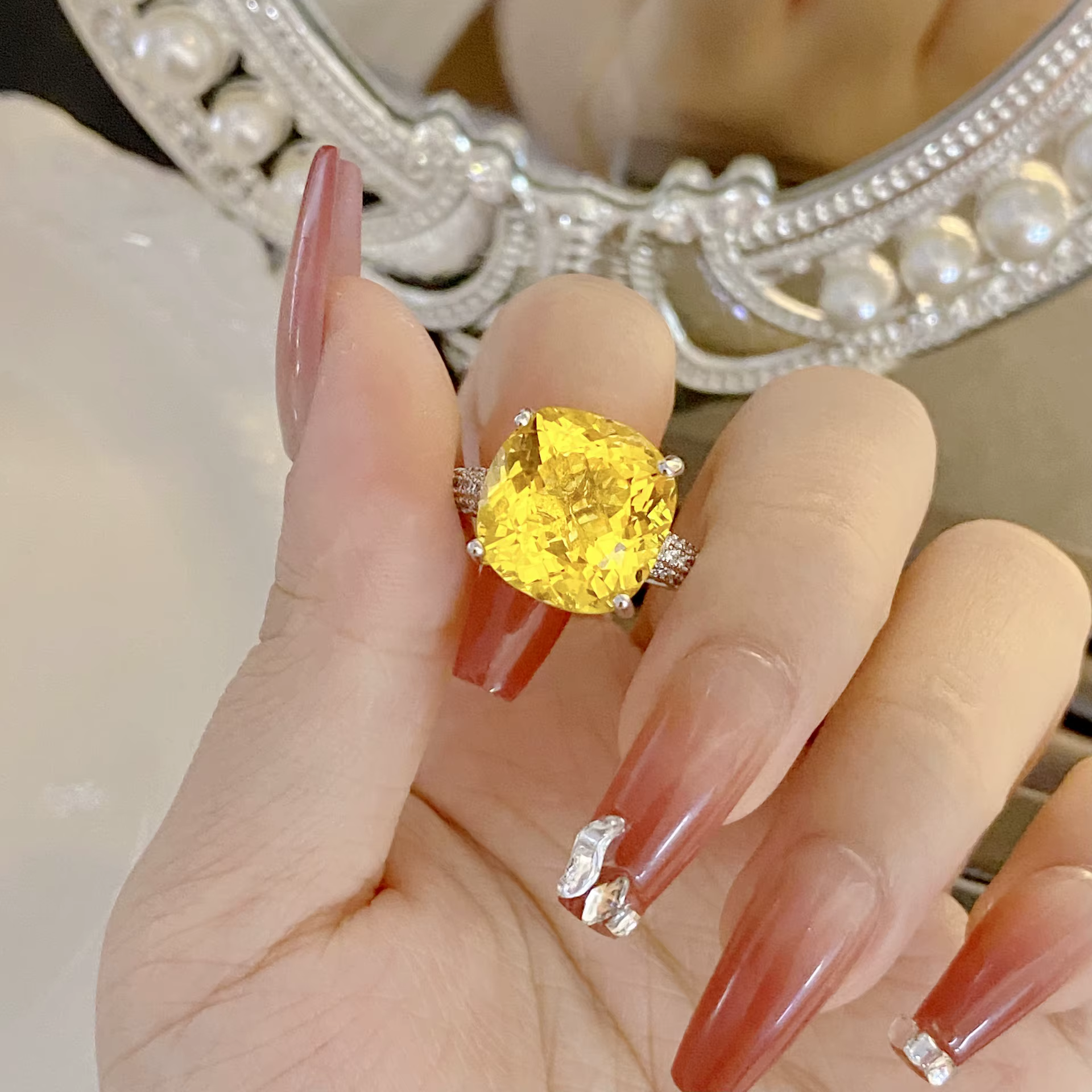 Bagues de mariage en diamant de laboratoire pour femmes, couleur argent 925, haute qualité, 12 carat