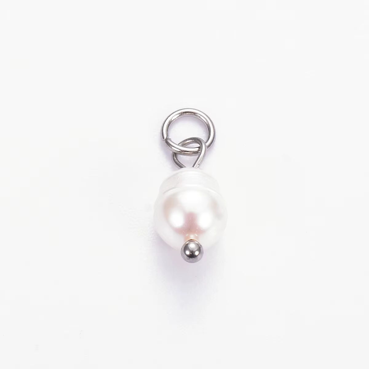 10 pièces de perles naturelles irrégulières en acier inoxydable pour la fabrication de bijoux DIY, p