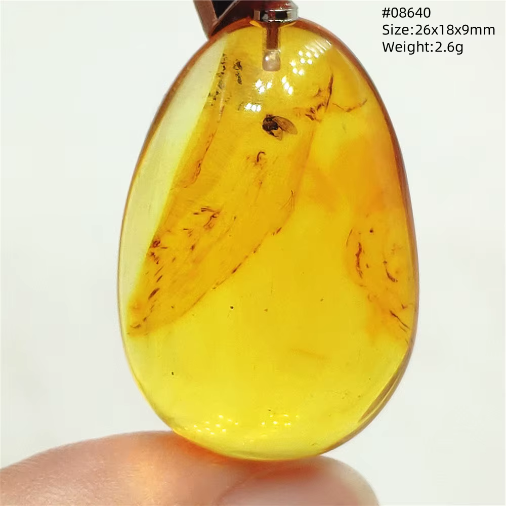 Pendentif en ambre naturel de la Baltique, ambre jaune en forme de goutte d'eau, bijoux pour femmes 