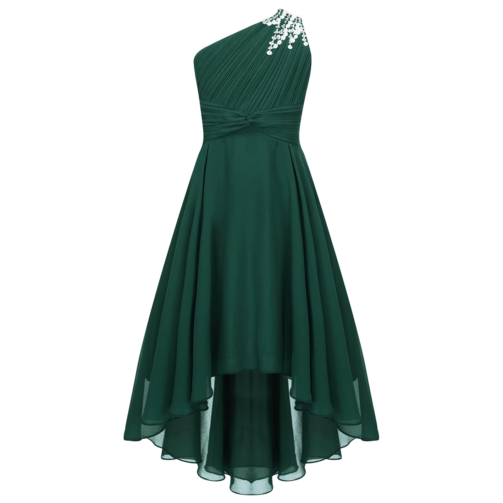 Robe d'été à fleurs pour filles, tenue de soirée à une épaule, vêtements de première Communion, vête