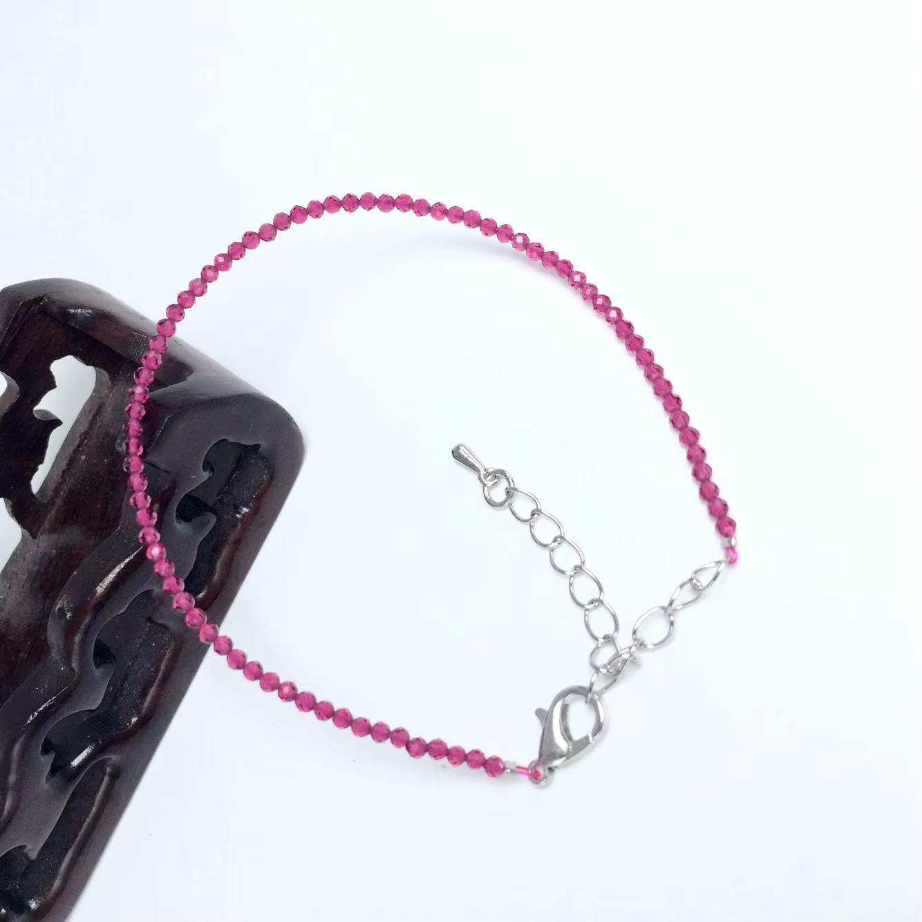 Bracelet perlé en lapis lazumovie pour femme, bijoux fantaisie, petites perles à facettes, quartz ro
