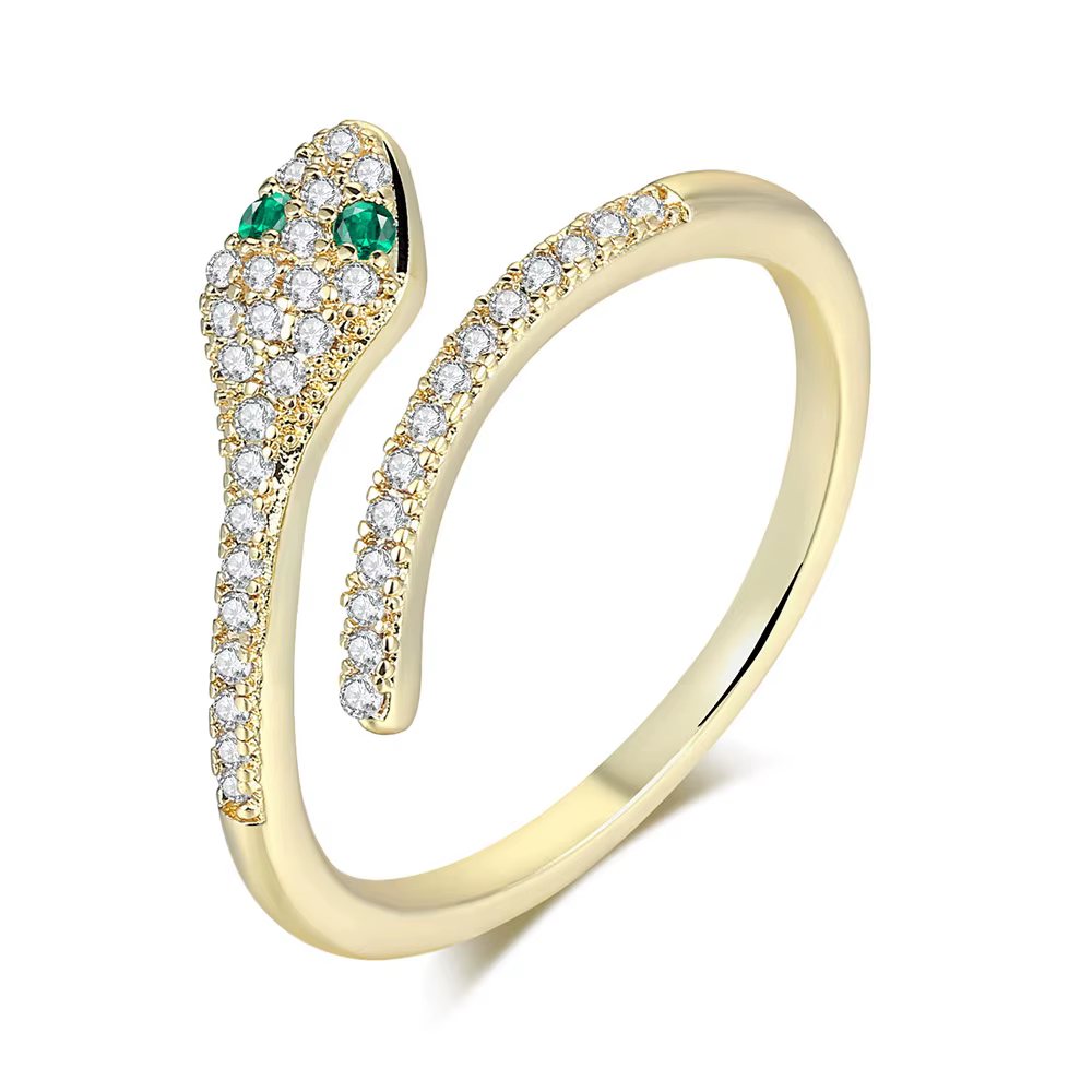 Bague ajustable en forme de queue de sirène pour femme, anneau d'ouverture en dégradé de Double coul