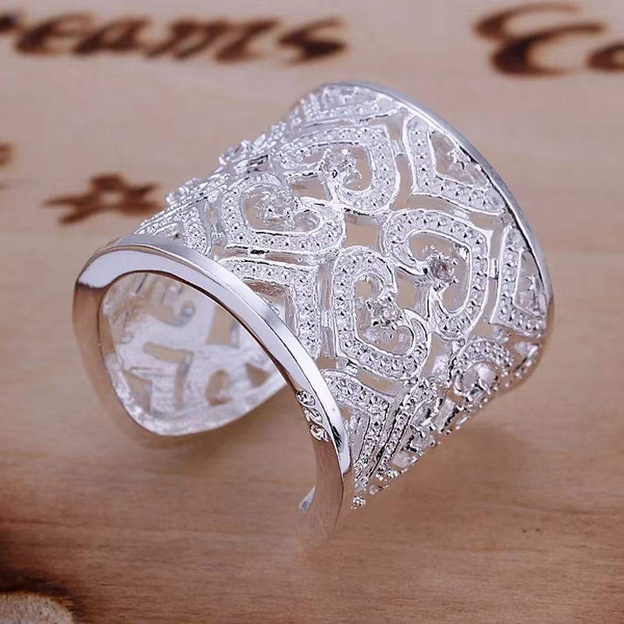 Bague en argent Sterling 925 pour femmes, bijoux à breloques nobles, cristal magnifique, fête de mar