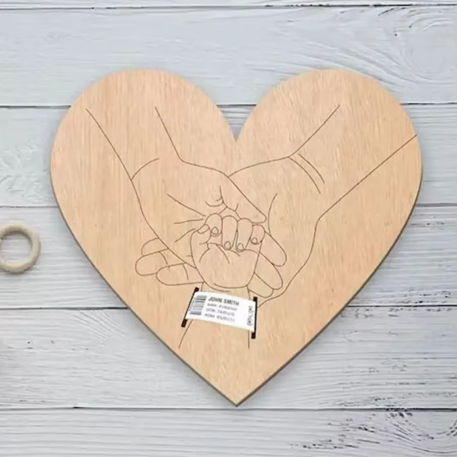 Bracelet de naissance de bébé, présentoir de Bracelet commémoratif en bois, panneau d'affichage de d