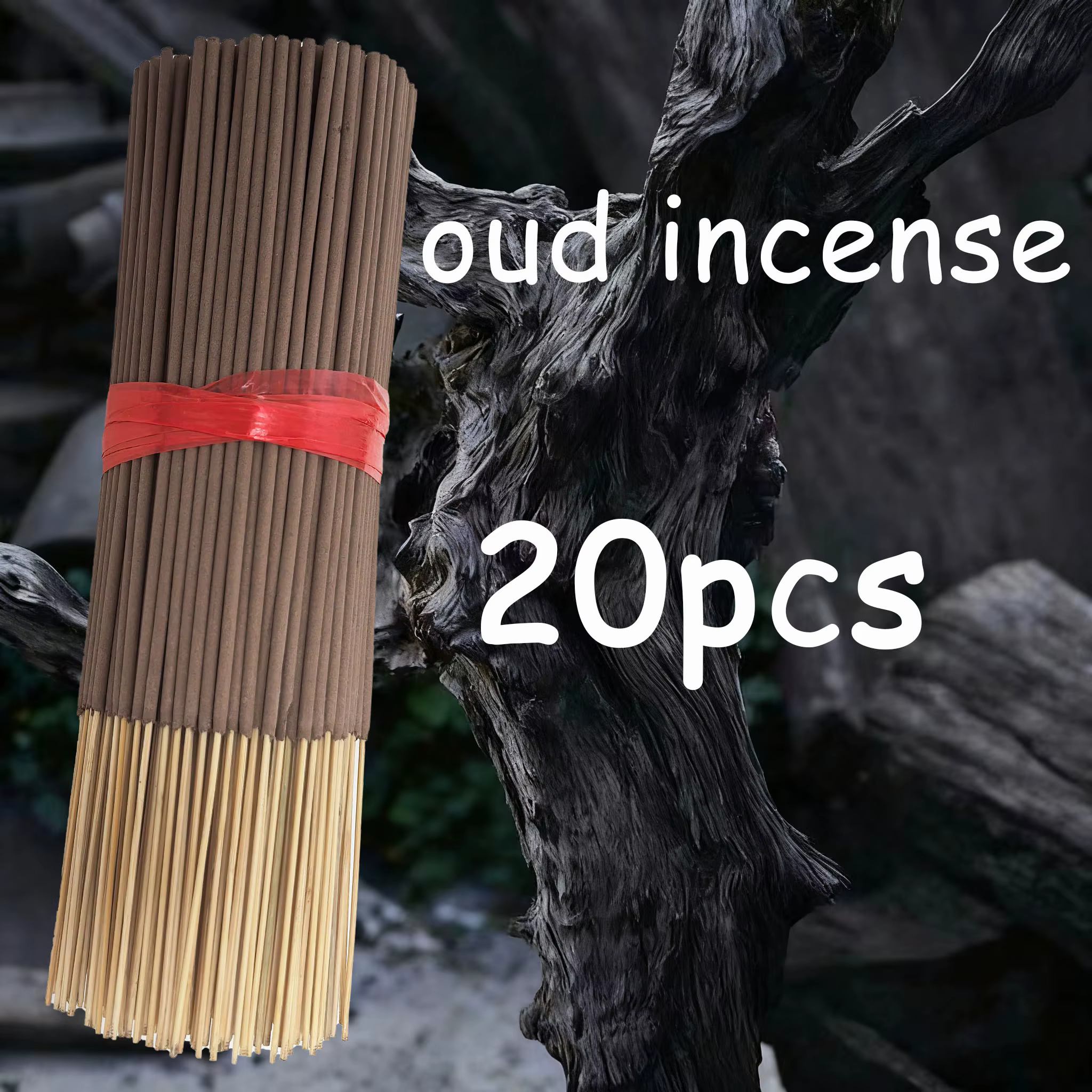 20/50/100/200 pièces, bâtons d'encens Oud de haute qualité, en bois d'agar d'ébène naturel, le bois 
