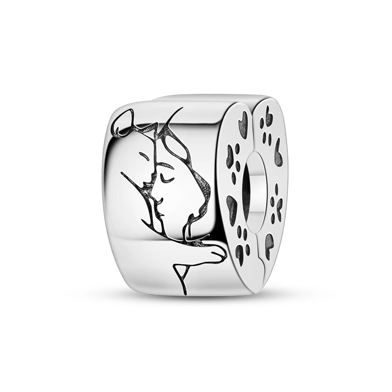 Fermoir en argent sterling 925 avec pavé de zircone cubique, breloques clips marguerite, perles, blo