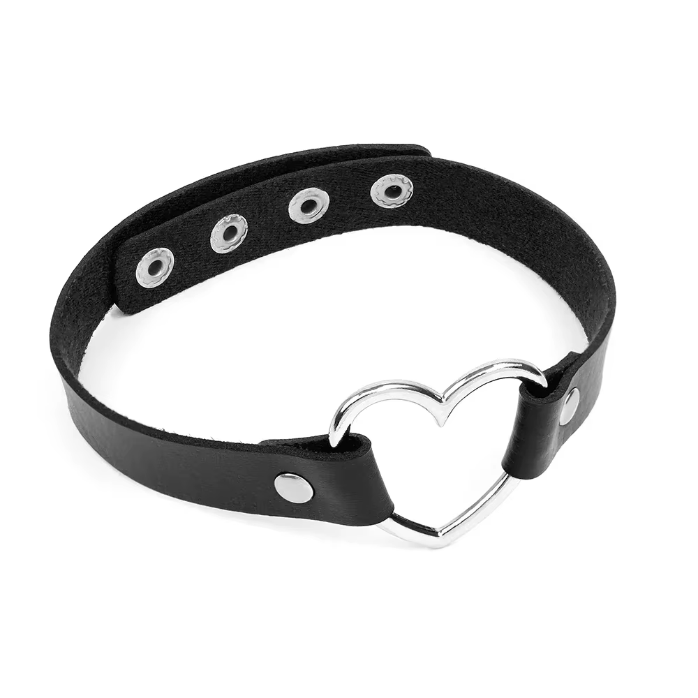 Collier ras du cou en cuir PU pour femme, collier punk noir, bijoux gothiques sexy, collier de soiré