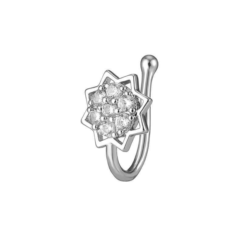 Zcompresses-Faux Piercing pour Femme, Anneau en Antarctique, Manchette d'Oreille, réinitialisation H