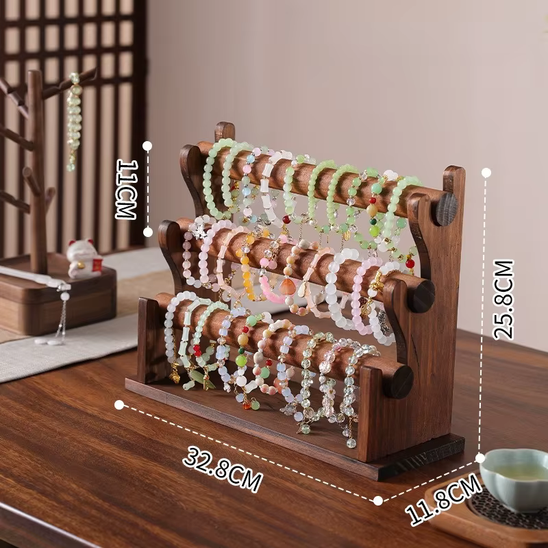 Présentoir de bijoux en bois amovible, présentoir exquis, accessoires de Bracelet, support de rangem