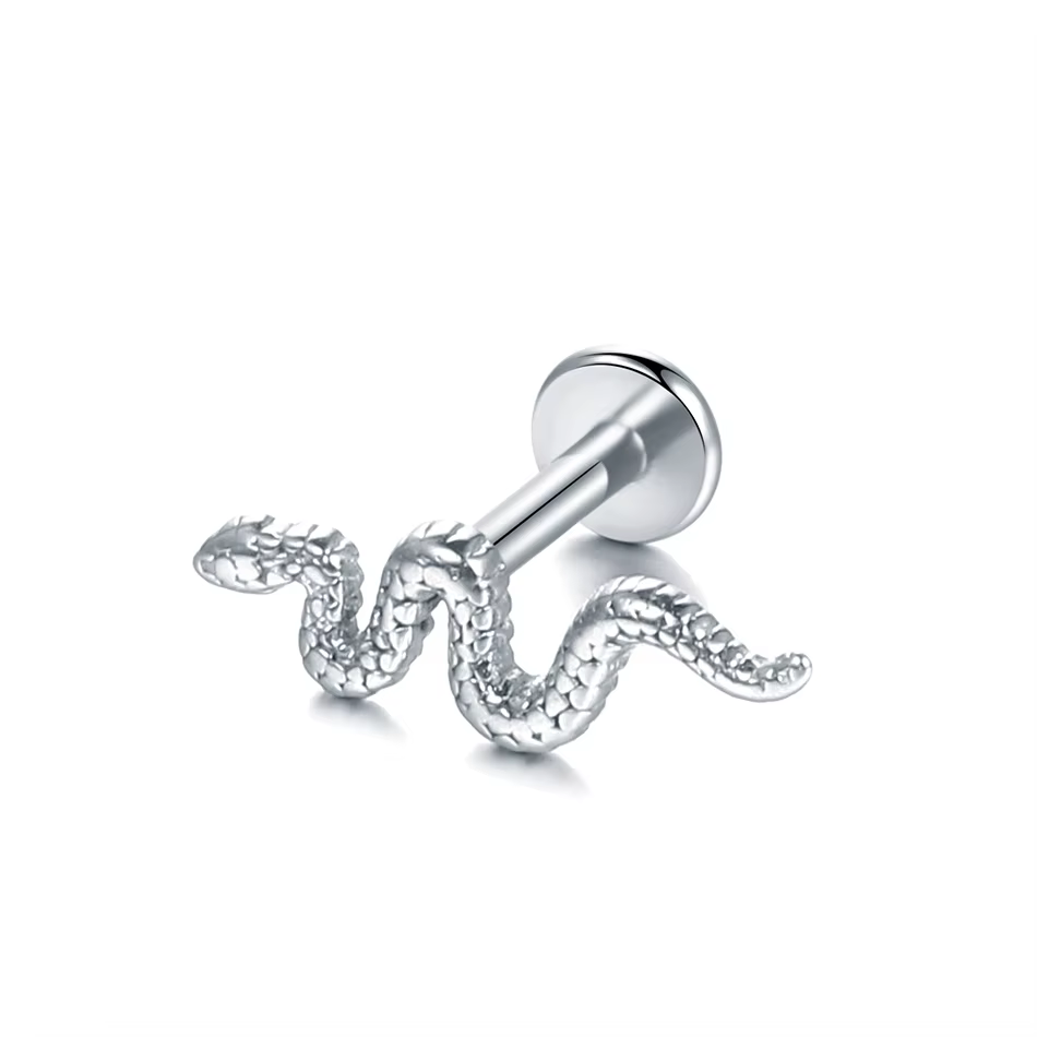 Boucles d'oreilles en acier chirurgical pour femmes, Piercing serpent Labret Pircing Punk Tragus Hel