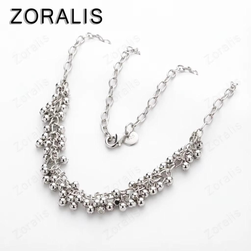 Collier en or 18 carats avec perles en forme de grappe de raisin pour femme, chaîne de fiançailles, 