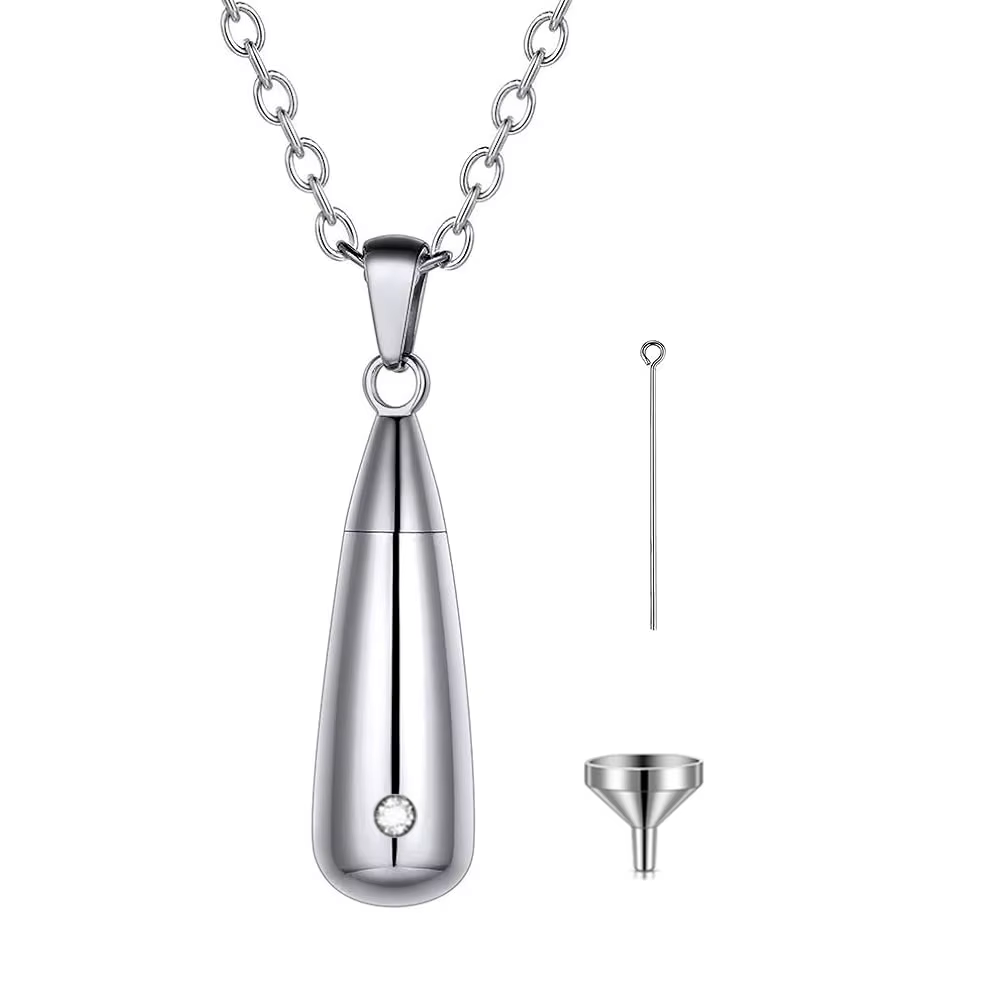 Collier d'urne de bijoux de crémation pour cendres pour femmes et hommes, pendentif commémoratif en 