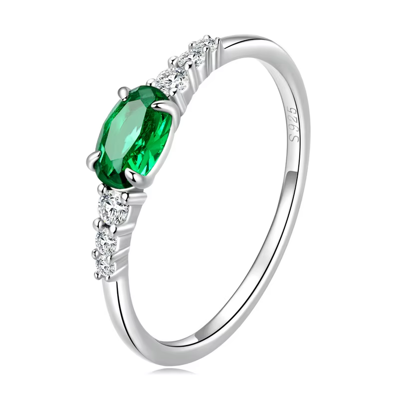 BAMOER-Bagues de fiançailles Halo en argent regardé 925 pour femme, bande de style victorien, bijoux