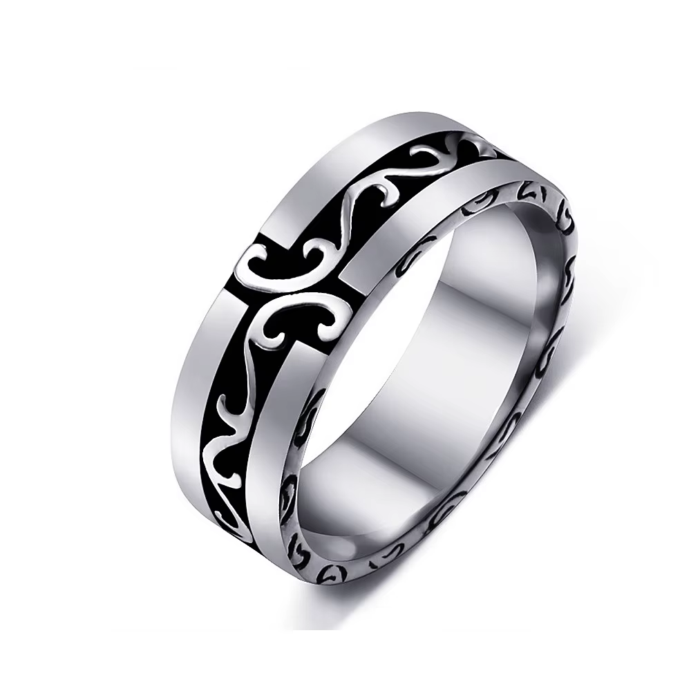 Bague pour hommes et femmes, Version coréenne, motif Simple gravé, mode Punk Hip Hop, fête, bagues p