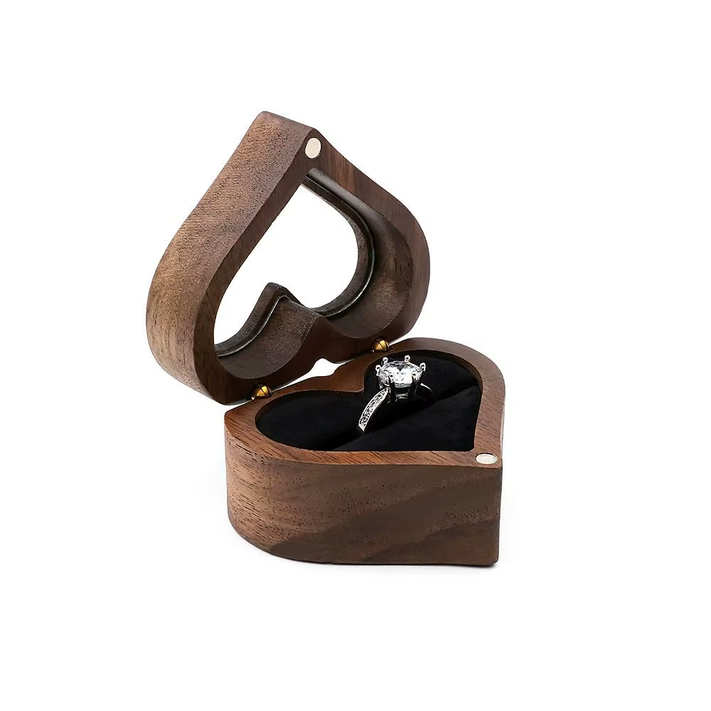 Boîte à bijoux en bois en forme de cœur, présentoir à matiques, support de rangement pour matiques d