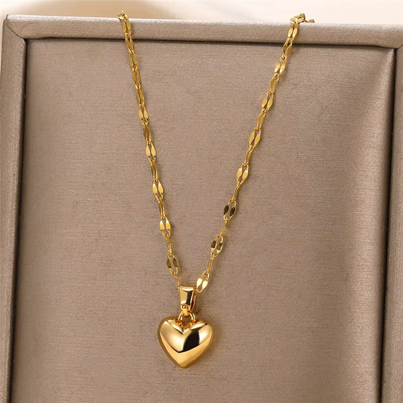 Collier cœur d'amour pour femmes, chaîne à lèvres tendance, pendentif Simple, bijoux cadeau, nouvell