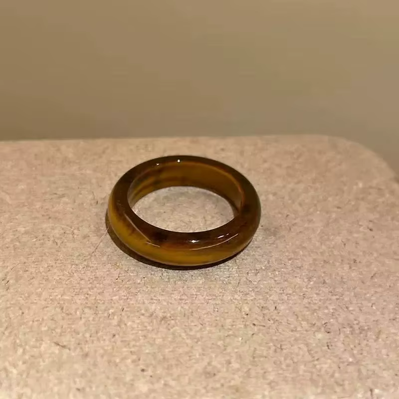 Bague en pierre naturelle Simple et tendance pour femmes, accessoires de bijoux esthétiques Vintage,