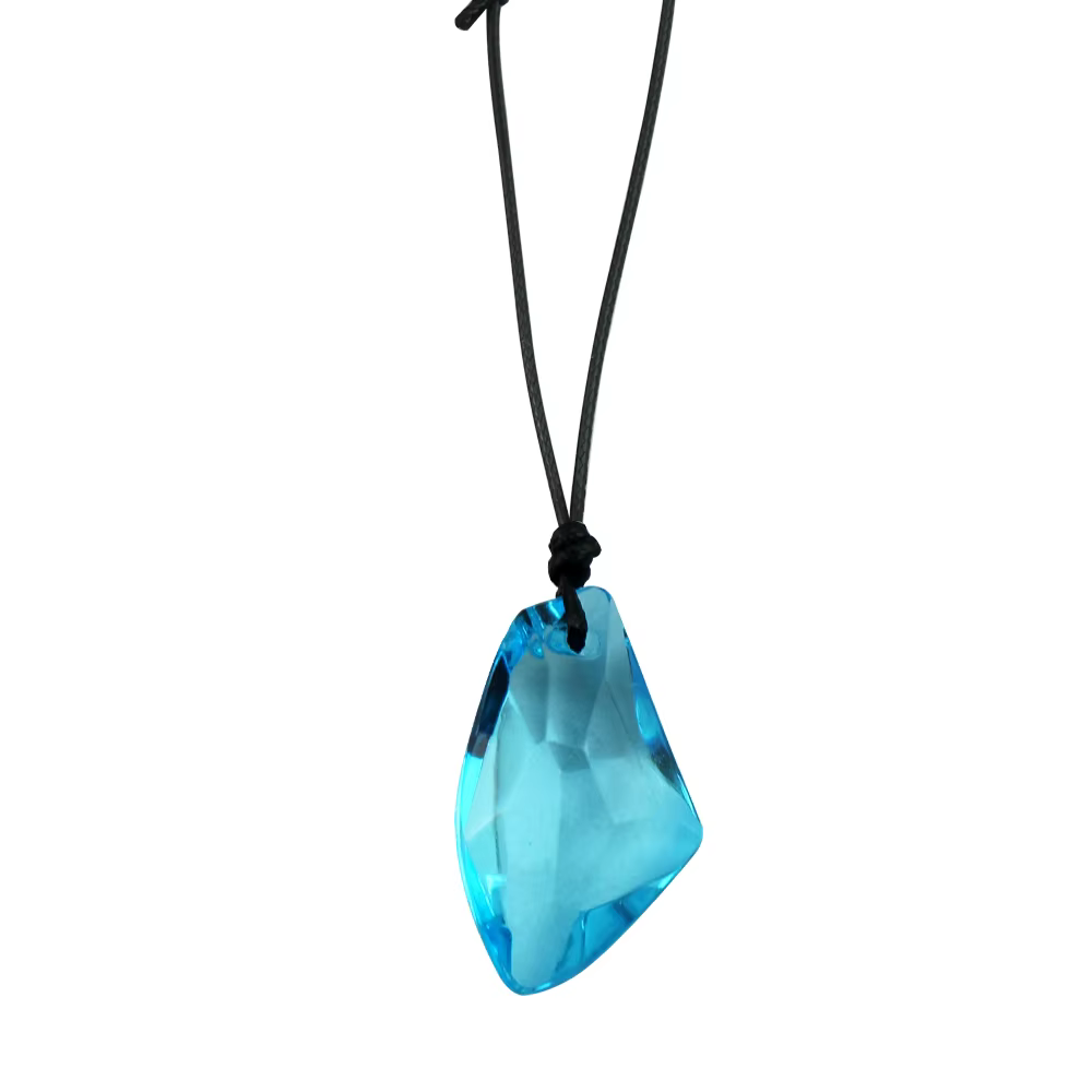 Collier Série TV H2O avec Pendentif Pierre de Lune, Collier Pierre Bleue 'Just Add Water', Bijoux Si