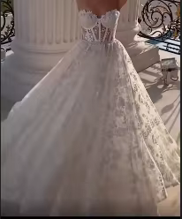Y & M-Robe de Mariée Élégante et Luxueuse avec Perles, Tenue de Bal Vintage, Rose et Blanche, Sans É