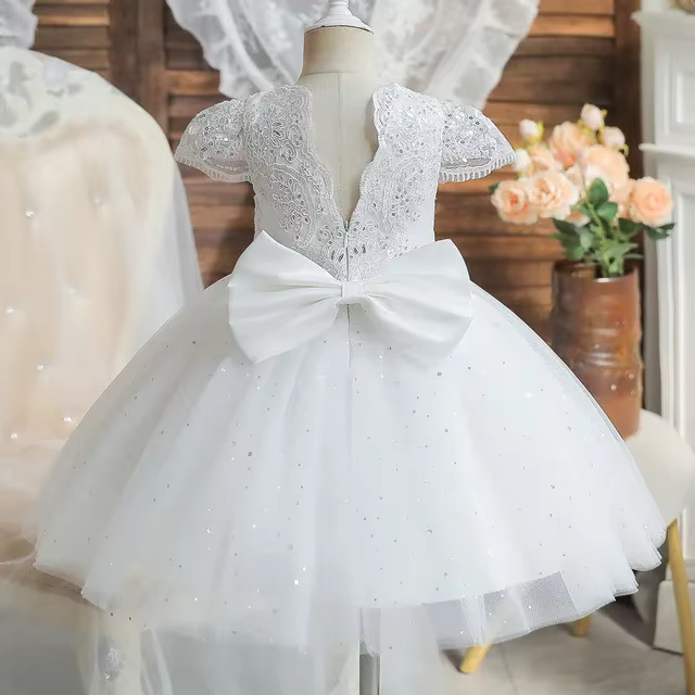 Robe de princesse pour bébé fille, tenue Tutu de mariage, à fleurs, pour spectacle, occasions formel