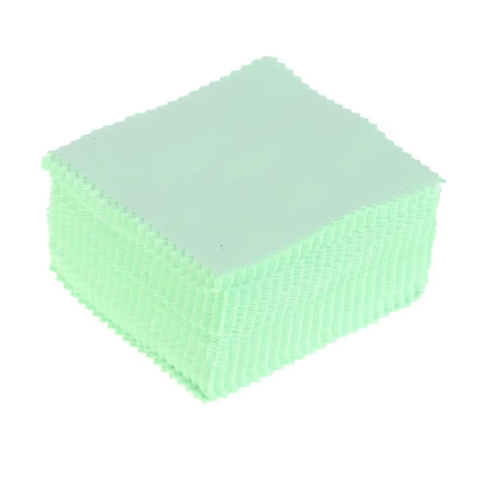 50 chiffons de nettoyage pour bijoux 8x8cm, réutilisables, double face, pour polir l'argent, en tiss